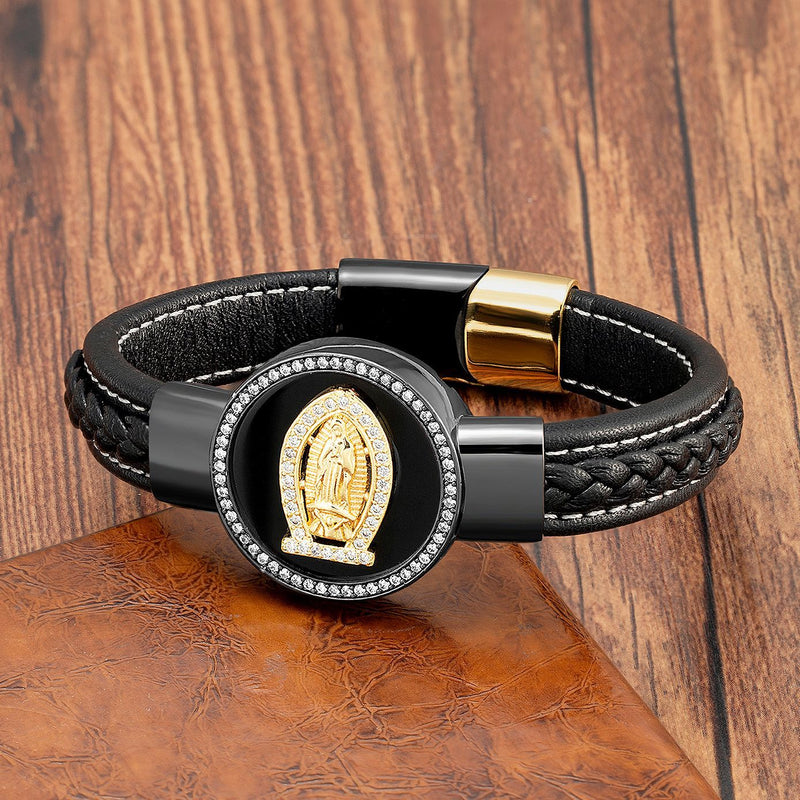 Men's Round Stone Bracelet