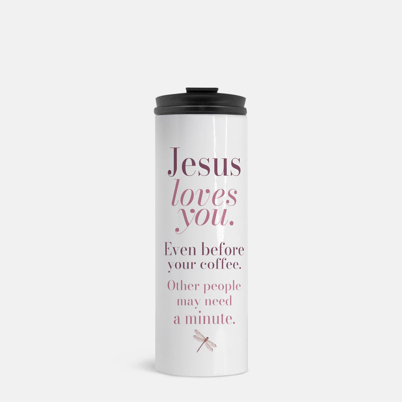 Jesus Loves You Before Coffee-Thermal Tumbler 16 oz.