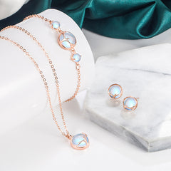 Necklace and Moonstone Jewelry Set