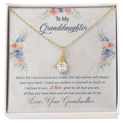 To My Granddaughter I Have Your Back - Alluring Beauty Necklace
