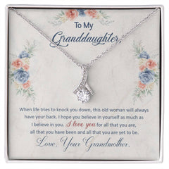 To My Granddaughter I Have Your Back - Alluring Beauty Necklace