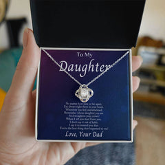 To My Daughter I'm Always With You - Love Knot Necklace