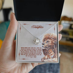 To My Daughter Never Forget - Love Knot Necklace