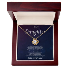 To My Daughter I'm Always With You - Love Knot Necklace