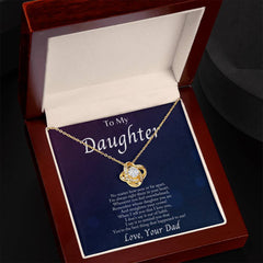 To My Daughter I'm Always With You - Love Knot Necklace