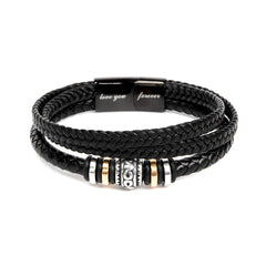 To My Husband- Men's Leather Bracelet