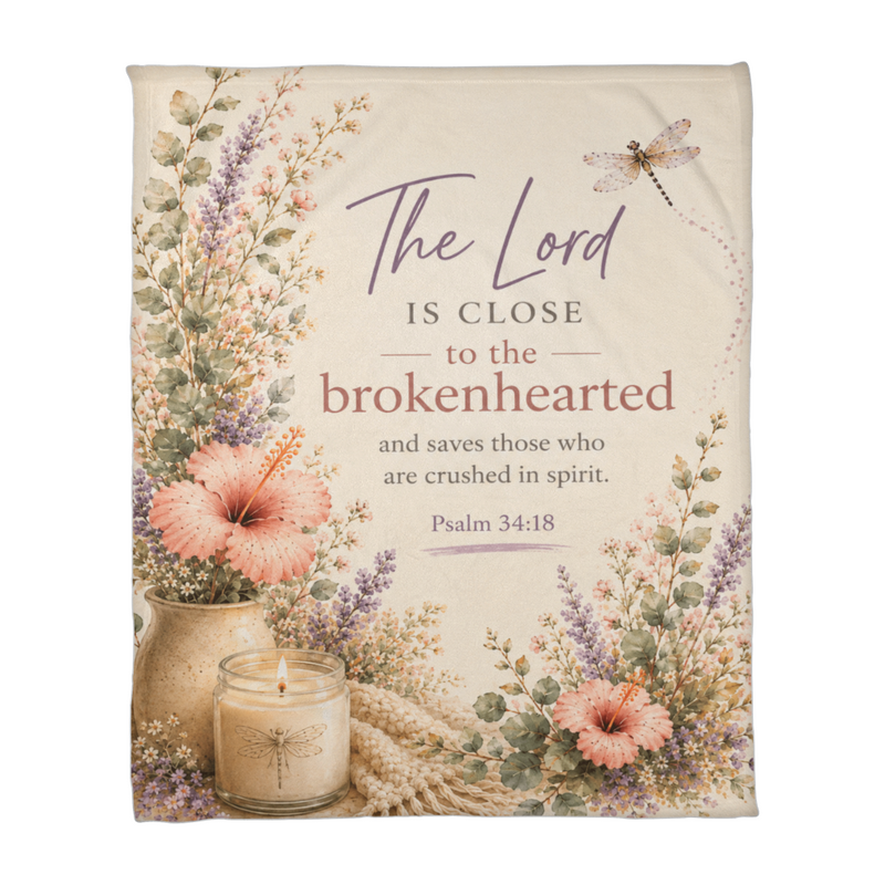Quiet Hope Coral Fleece Blanket