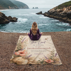 Quiet Hope Coral Fleece Blanket