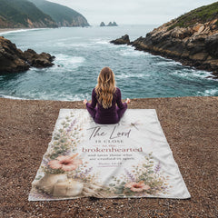 Quiet Hope Coral Fleece Blanket