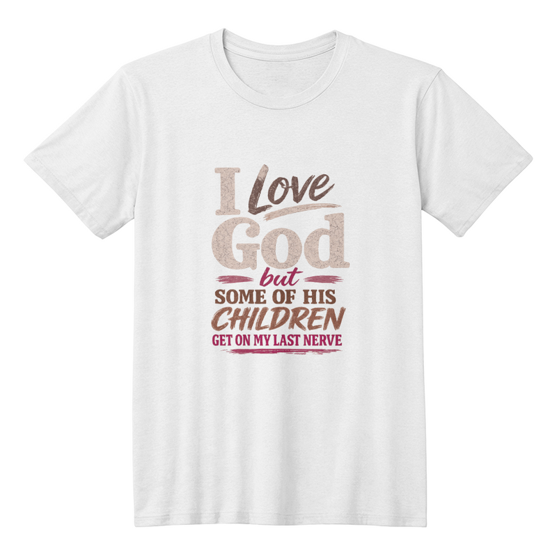 I Love God T-shirt Purple