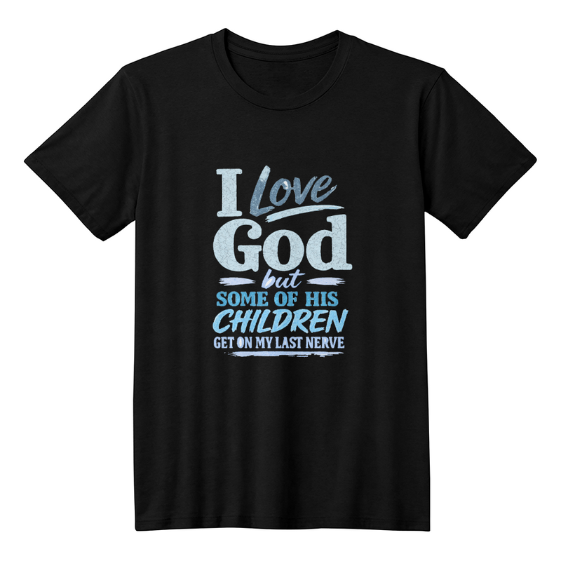 I Love God T-shirt Aqua