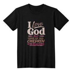 I Love God T-shirt Purple