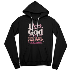 I Love God Pink Hoodie