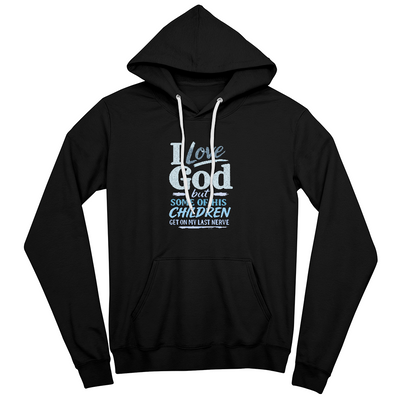 I Love God Aqua Hoodie