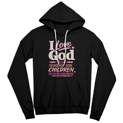 I Love God Pink Hoodie