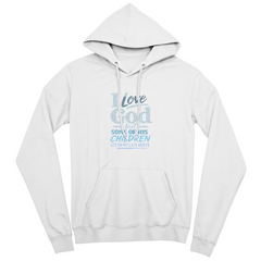 I Love God Aqua Hoodie