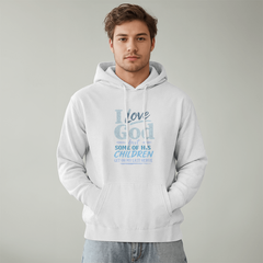 I Love God Aqua Hoodie