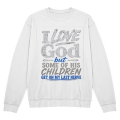 I Love God Sweatshirt Blue