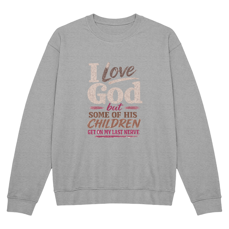 I Love God Sweatshirt Purple