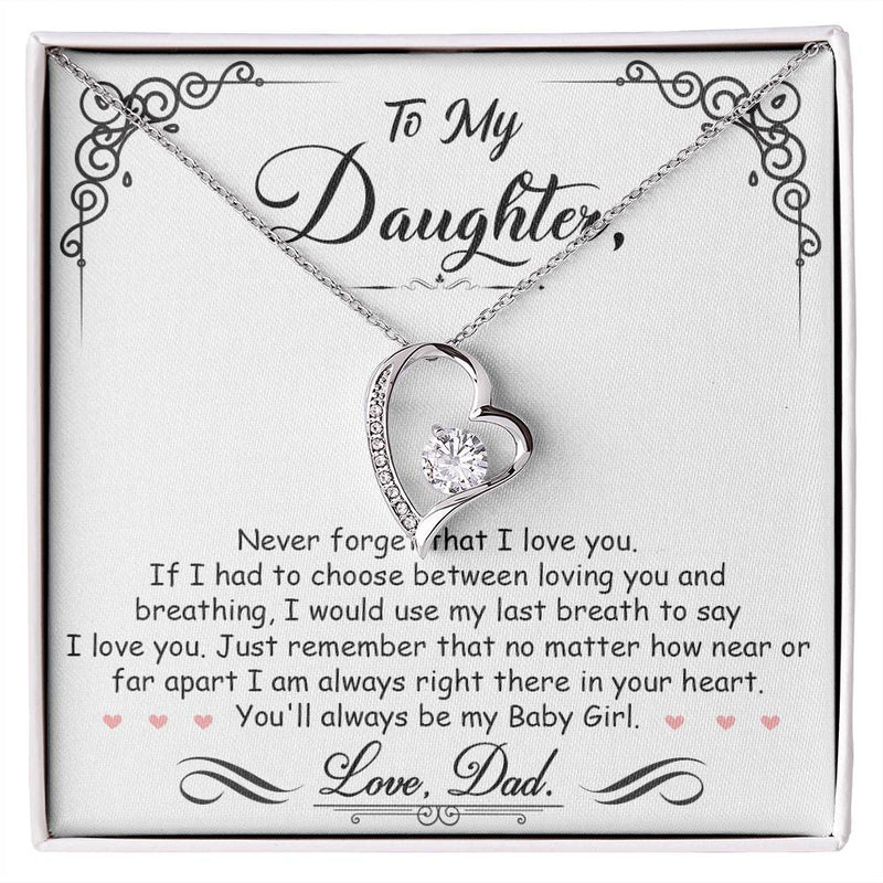 To My Baby Girl - Forever Love Necklace