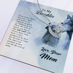 To My Daughter Old Wolf - Forever Love Necklace