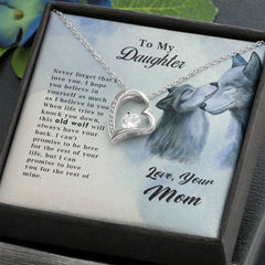 To My Daughter Old Wolf - Forever Love Necklace