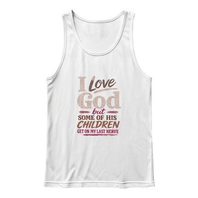 I Love God Purple Tank