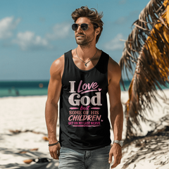 I Love God Pink Tank