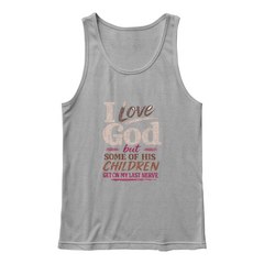 I Love God Purple Tank