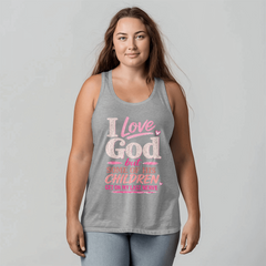 I Love God Pink Tank