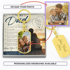 To My Dad - You Mean The World To Me Keychain