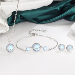 Necklace and Moonstone Jewelry Set